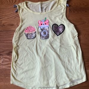 Justice yellow tank top